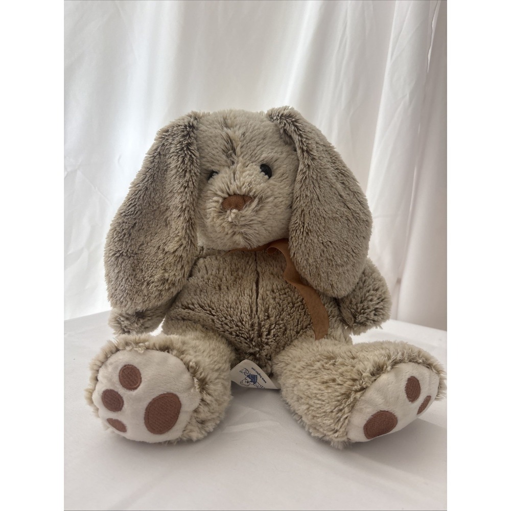 Hug Fun Bunny Plush Easter Rabbit Floppy Ears Swirl Soft Fur Brown 12"
